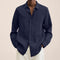 Camicia in lino a maniche lunghe da uomo