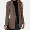 Blazer Donna a Quadri Stile Heritage Monopetto | Giacca Sartoriale Elegante per Ufficio e Look Casual con Fodera Morbida