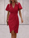 Abito a Portafoglio Donna Harper – Elegante Abito Incrociato con Scollo a V & Taglio Regolabile per Ogni Occasione
