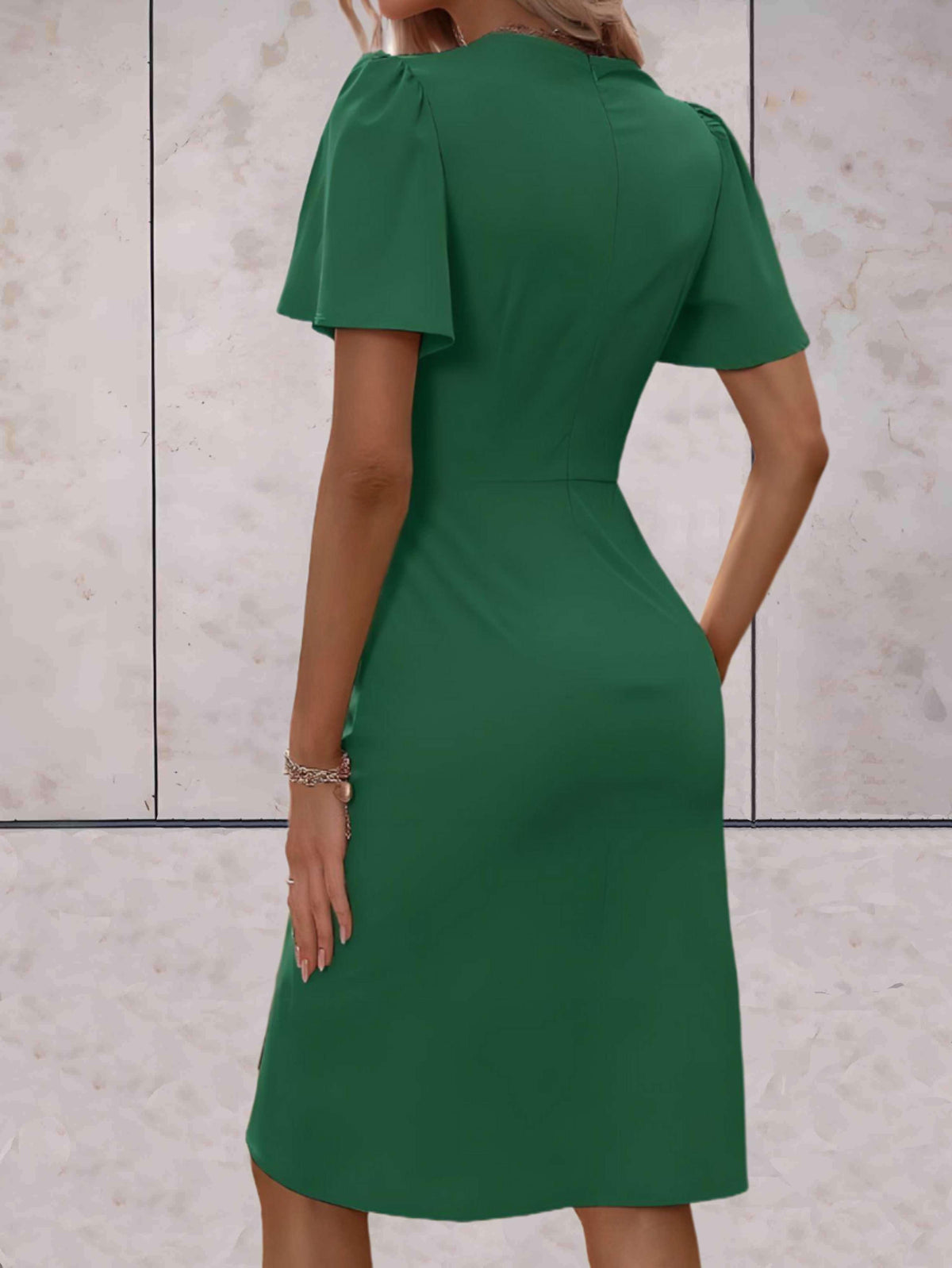 Abito a Portafoglio Donna Harper – Elegante Abito Incrociato con Scollo a V & Taglio Regolabile per Ogni Occasione