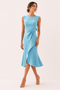 Vestito midi elegante da donna aderente con spacco