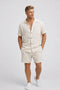 Completo Uomo - Camicia e Shorts Coordinati Collo Cubano | Estate