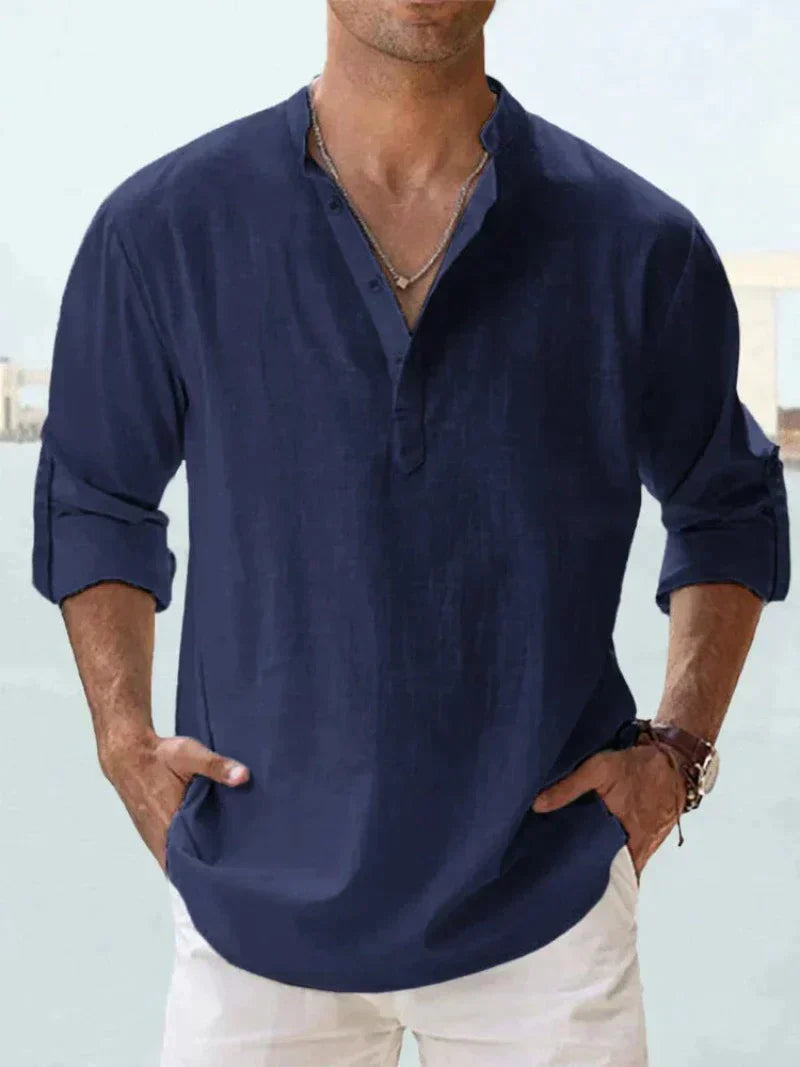Camicia Casual Estiva da Uomo, Tessuto Traspirante