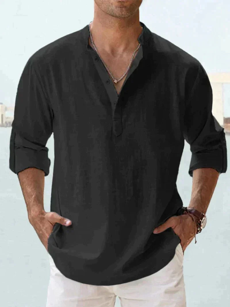 Camicia Casual Estiva da Uomo, Tessuto Traspirante