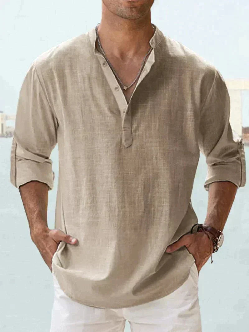 Camicia Casual Estiva da Uomo, Tessuto Traspirante