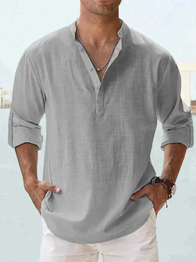 Camicia Casual Estiva da Uomo, Tessuto Traspirante