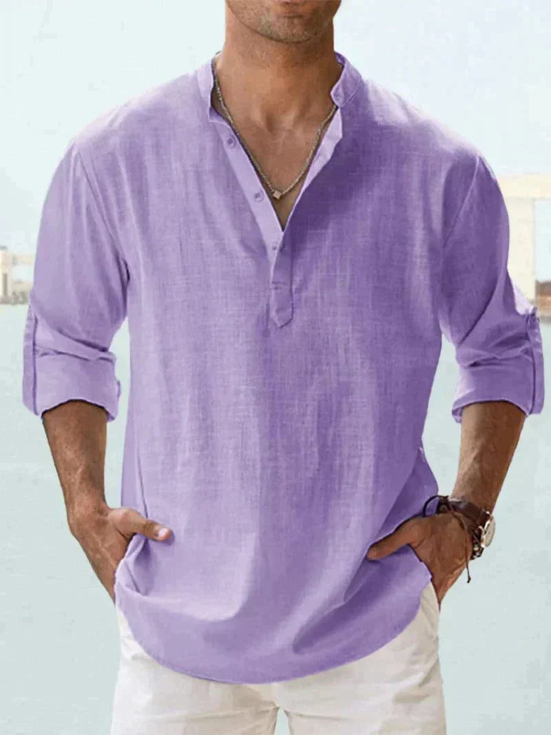 Camicia Casual Estiva da Uomo, Tessuto Traspirante