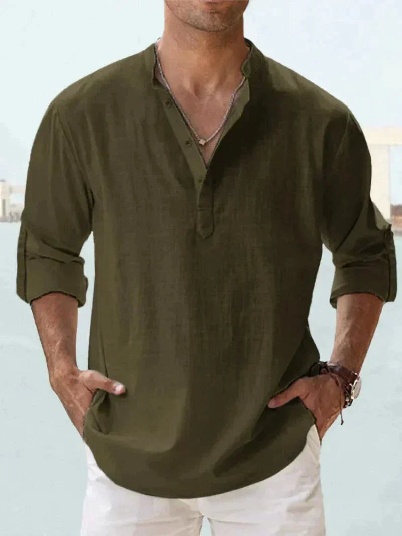 Camicia Casual Estiva da Uomo in Tessuto Traspirante
