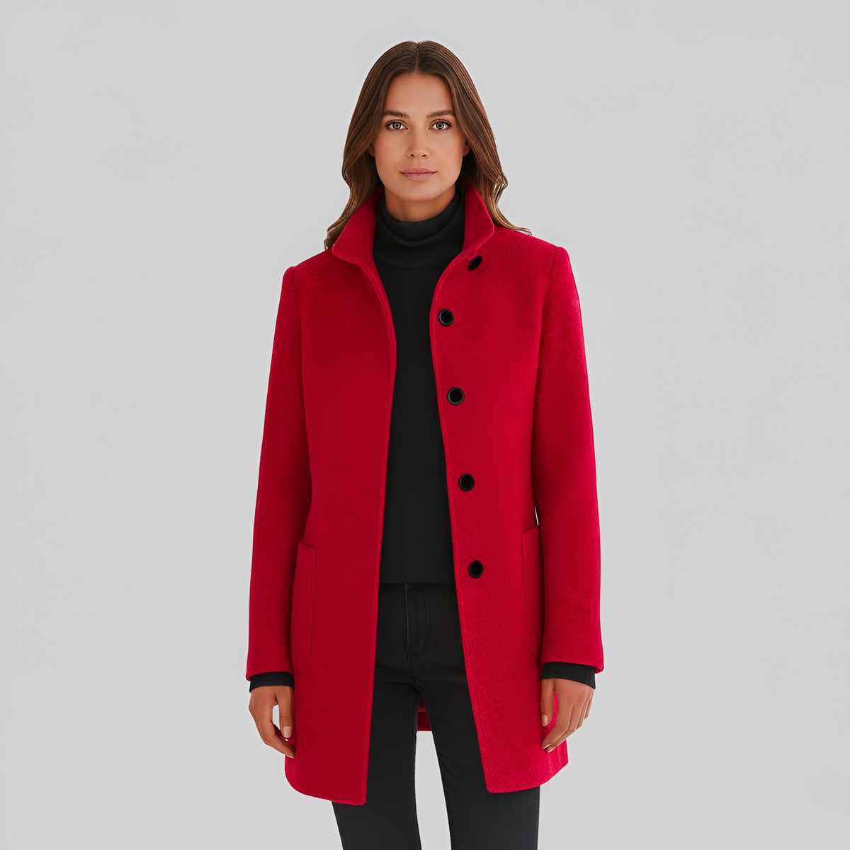 Cappotto femminile elegante dal design essenziale