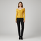 Giacca cardigan donna a coste con bottoni scollo a V fit aderente