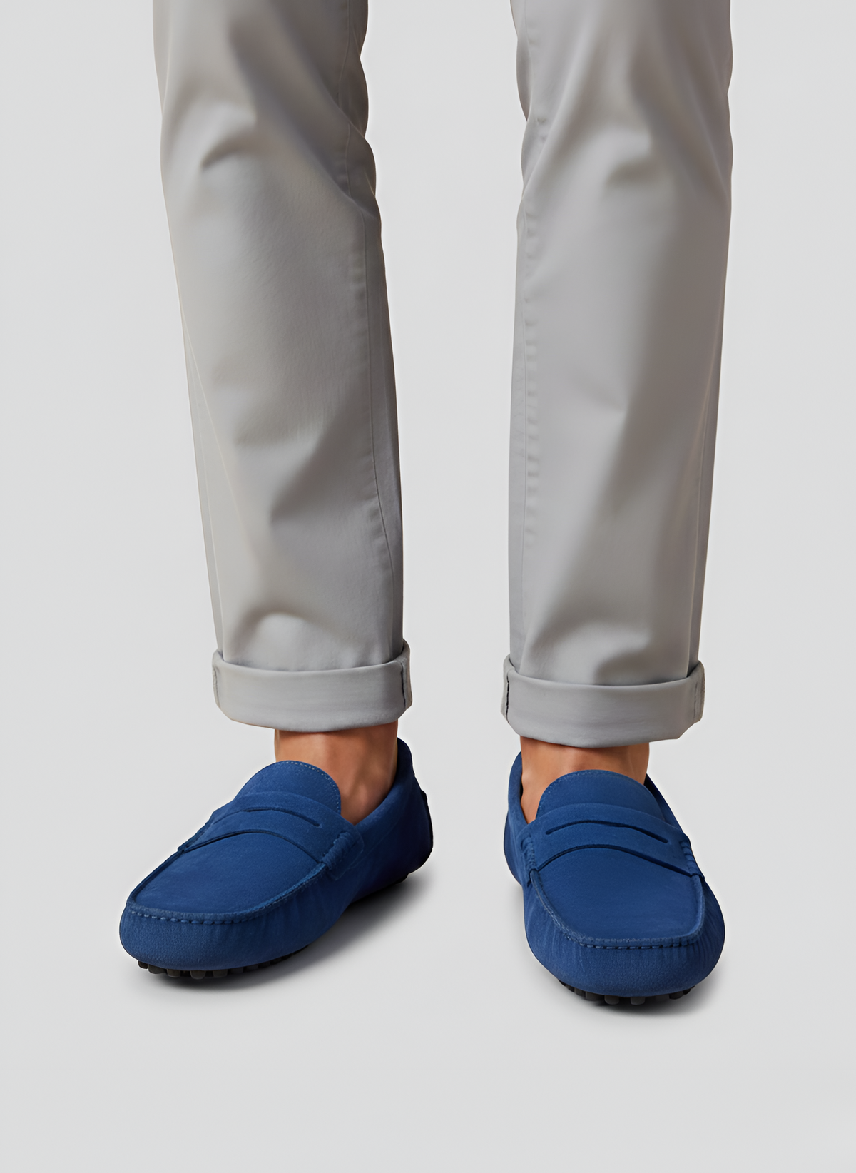 Mocassini Uomo in Pelle Scamosciata con Suola Driver e Calzata Comfort