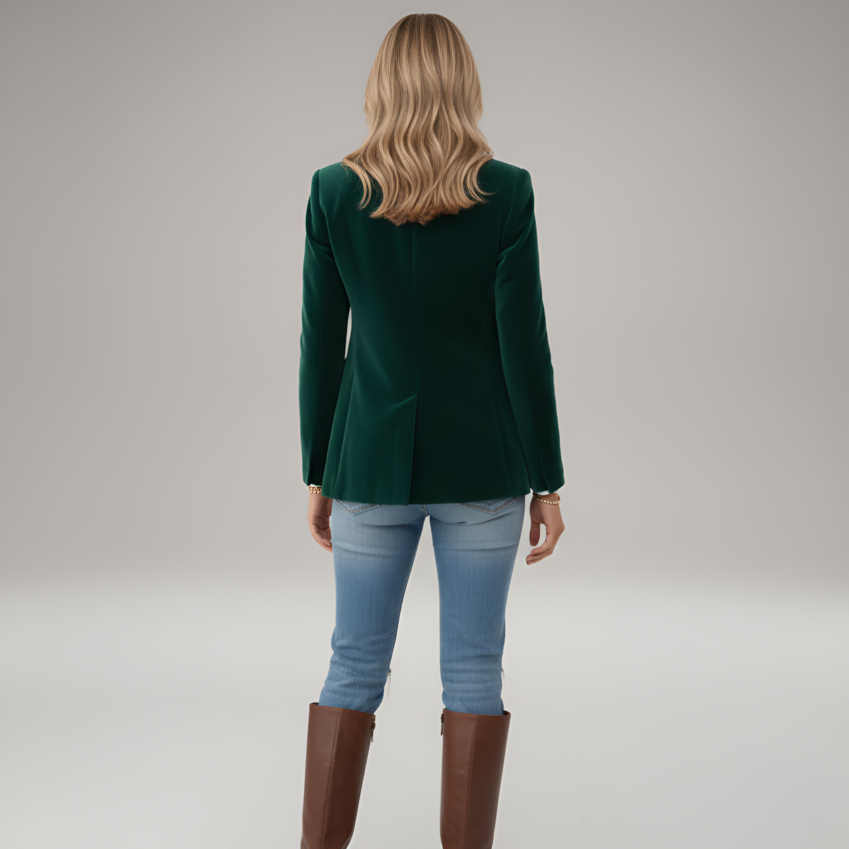 Valerios Fashion blazer donna elegante in velluto a un bottone