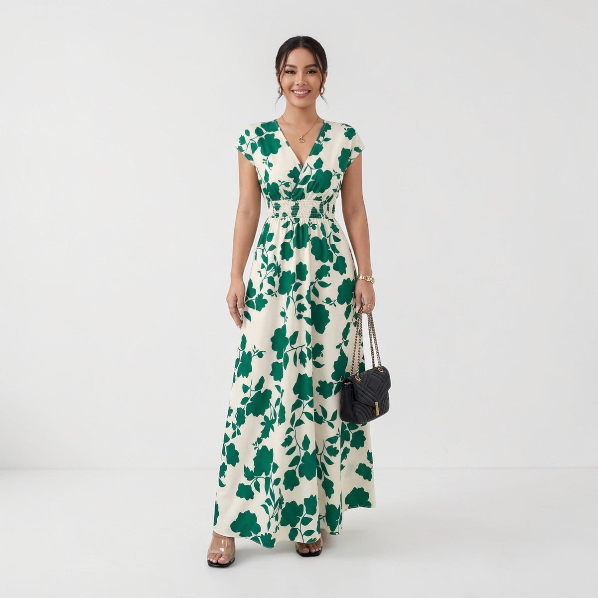 Montarello Maxi Abito Lungo Floreale da Donna