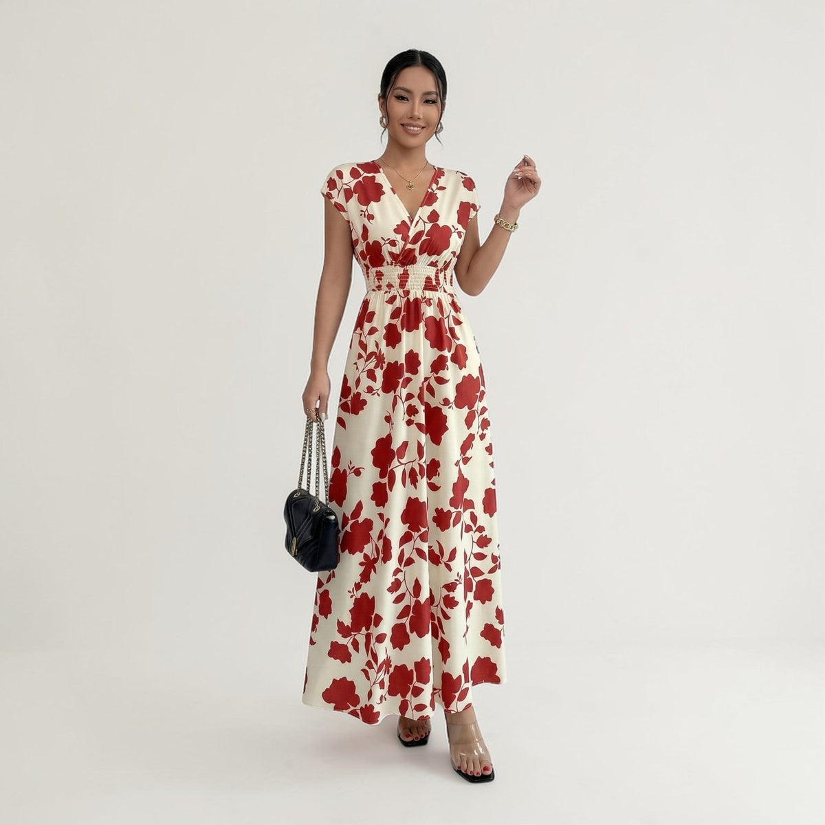 Montarello Maxi Abito Lungo Floreale da Donna