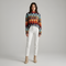 Valerios Fashion maglione donna in misto lana a quadri