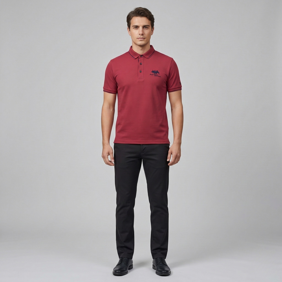 Polo uomo in cotone manica corta con colletto e bottoni maglia polo casual uomo