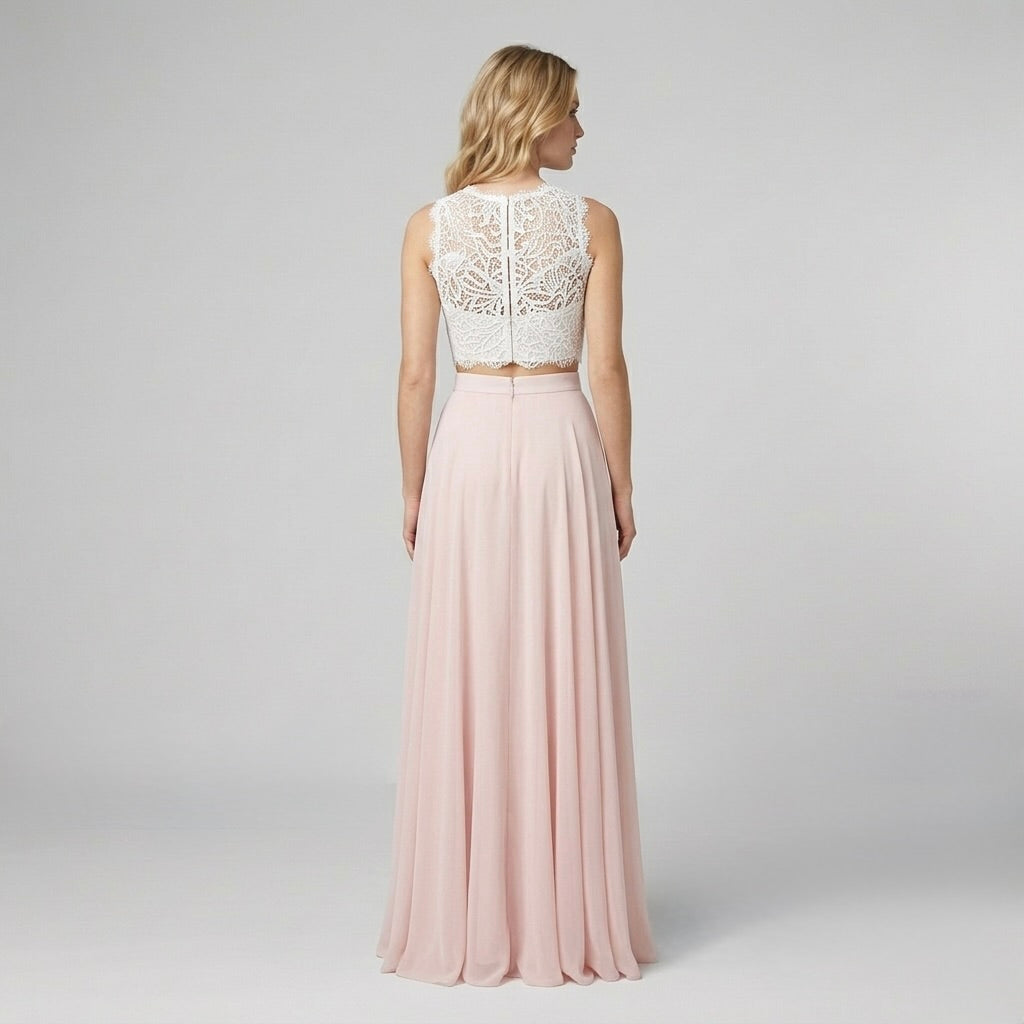 Vestito lungo elegante da donna stile serata fluido e sofisticato