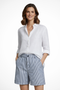 Ada | Shorts da donna a righe a vita alta con dettaglio bottoni