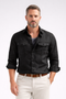 Camicia da uomo in lino – Celeste con doppie tasche sul petto