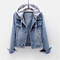Adah - Giacca di Jeans a Maniche Lunghe con Cappuccio Rimovibile