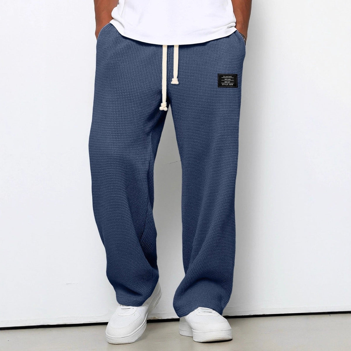 Pantaloni Comodi da Uomo Vestibilità Relax Vita Regolabile Traspiranti Casual