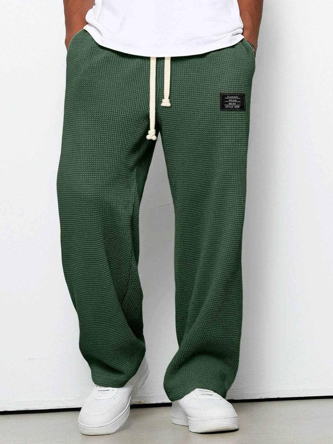 Pantaloni Comodi da Uomo Vestibilità Relax con Vita Regolabile e Tessuto Traspirante