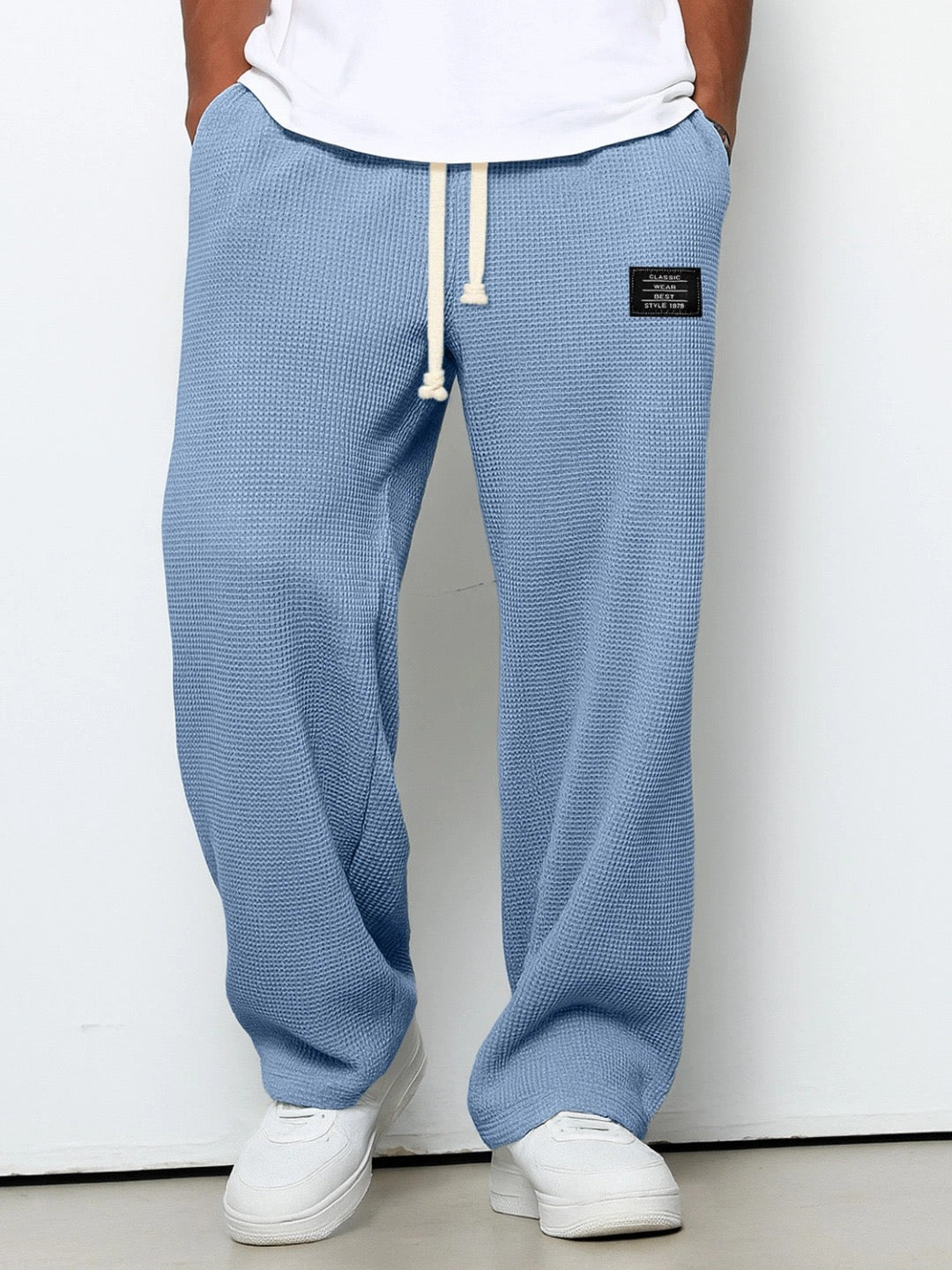 Pantaloni Comodi da Uomo Vestibilità Relax Vita Regolabile Traspiranti Casual
