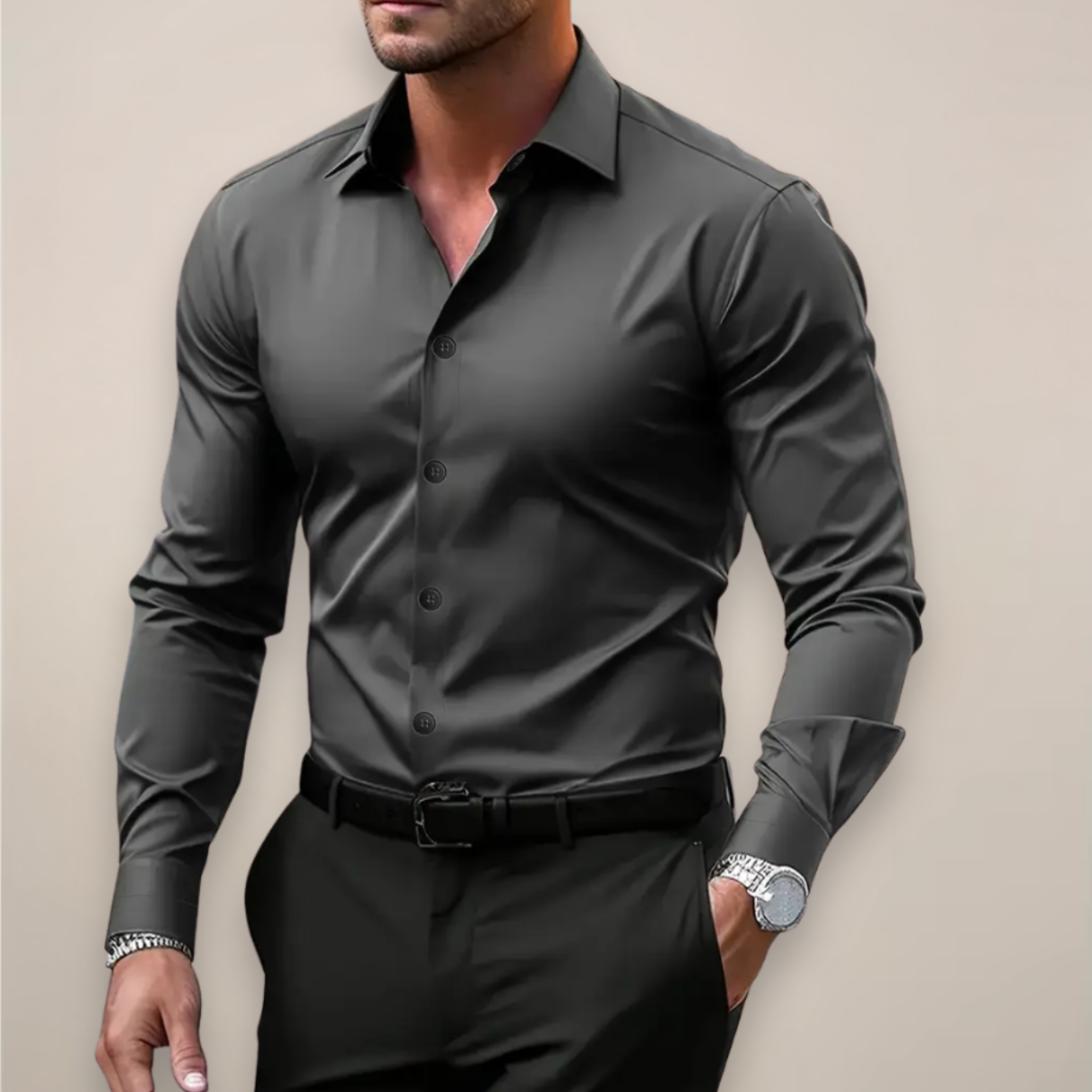 Javier | Camicia da Uomo Manica Lunga Bottoni Collo Classico