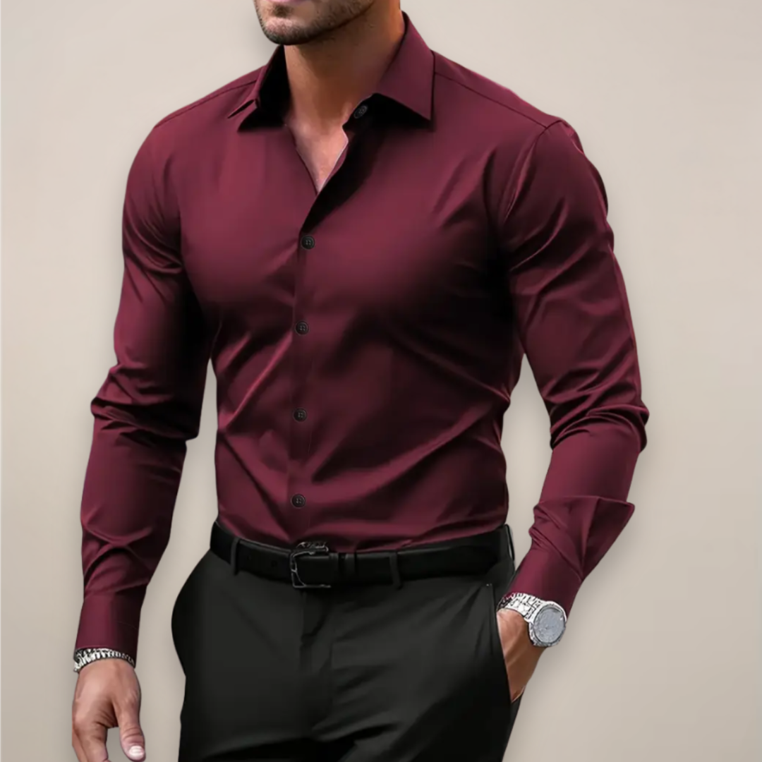 Javier | Camicia da Uomo Manica Lunga Bottoni Collo Classico
