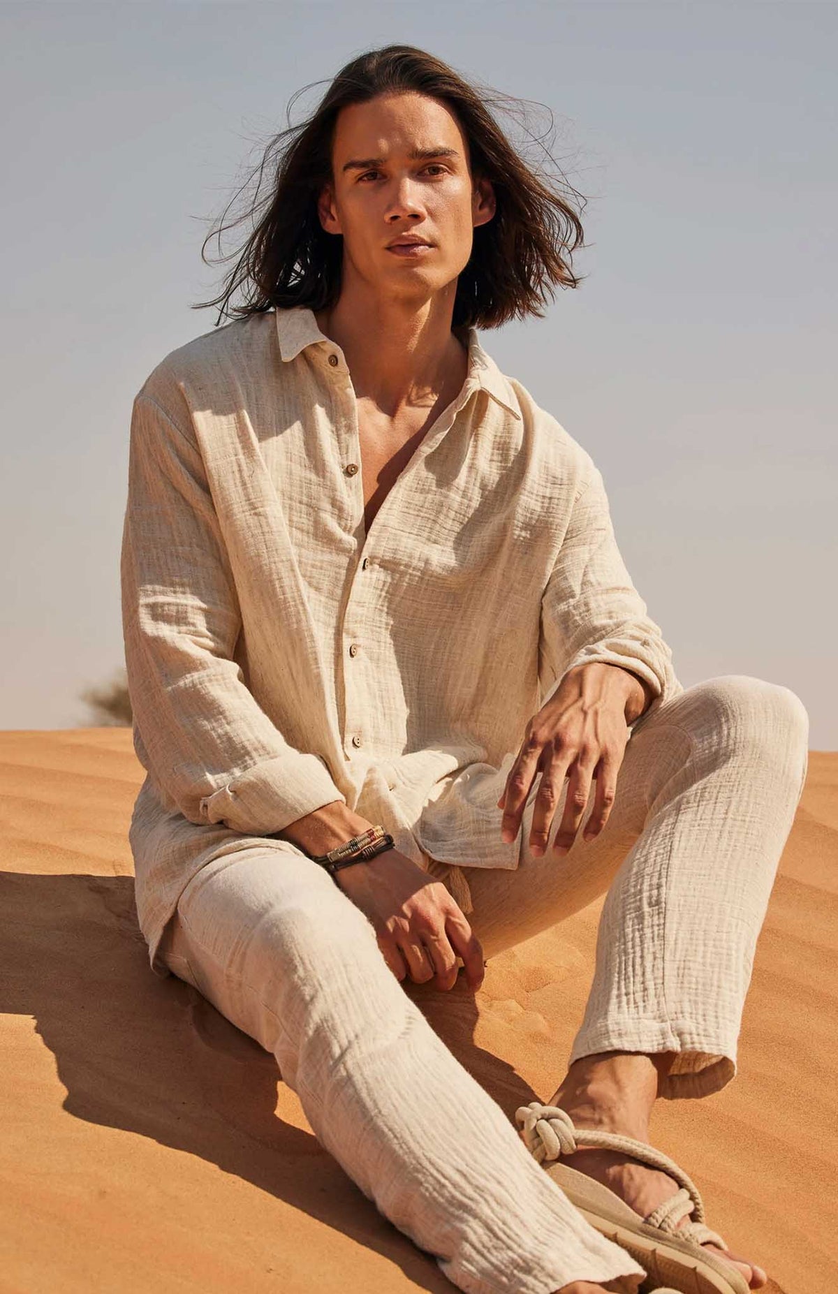 Set Co-ord Beige | Misto Cotone e Lino