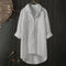 Camicia Lunga da Donna con Tasche Anteriori e Vestibilità Ampia