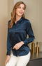 9-5 in Style | Camicia Classica in Raso Blu