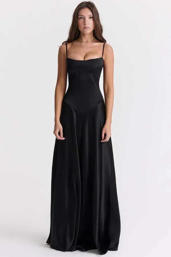 Gabriella – L'Abito Maxi Corsetto in Raso Setoso