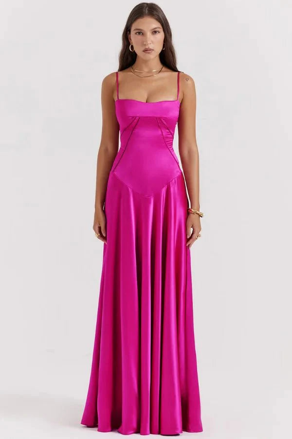 Gabriella – L'Abito Maxi Corsetto in Raso Setoso