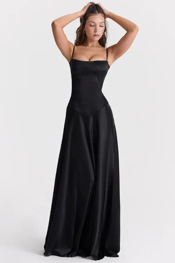 Gabriella – L'Abito Maxi Corsetto in Raso Setoso