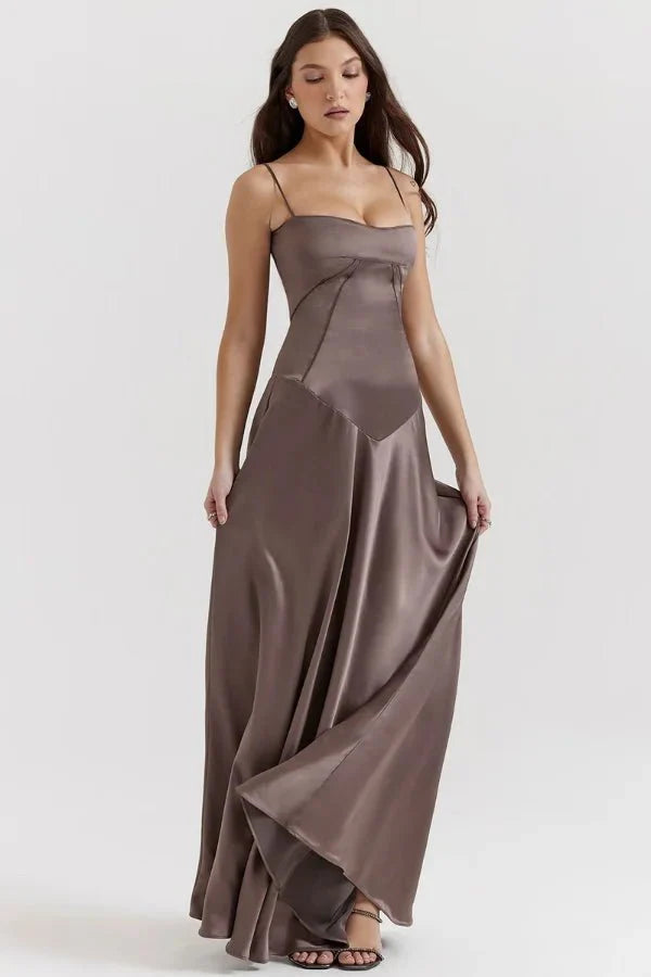 Gabriella – L'Abito Maxi Corsetto in Raso Setoso