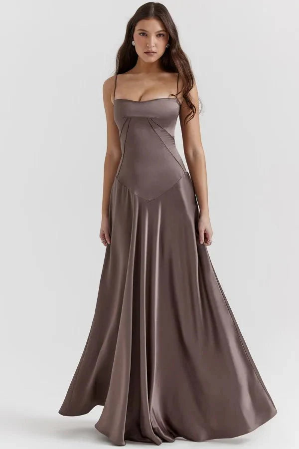 Gabriella – L'Abito Maxi Corsetto in Raso Setoso