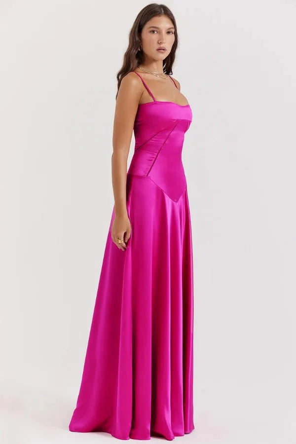 Gabriella – L'Abito Maxi Corsetto in Raso Setoso