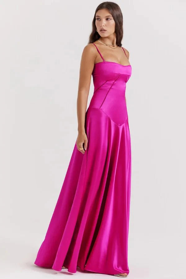 Gabriella – L'Abito Maxi Corsetto in Raso Setoso