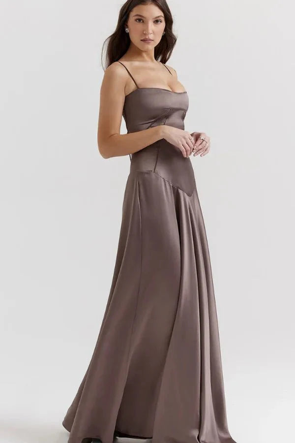 Gabriella – L'Abito Maxi Corsetto in Raso Setoso