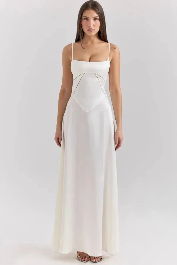 Gabriella – L'Abito Maxi Corsetto in Raso Setoso