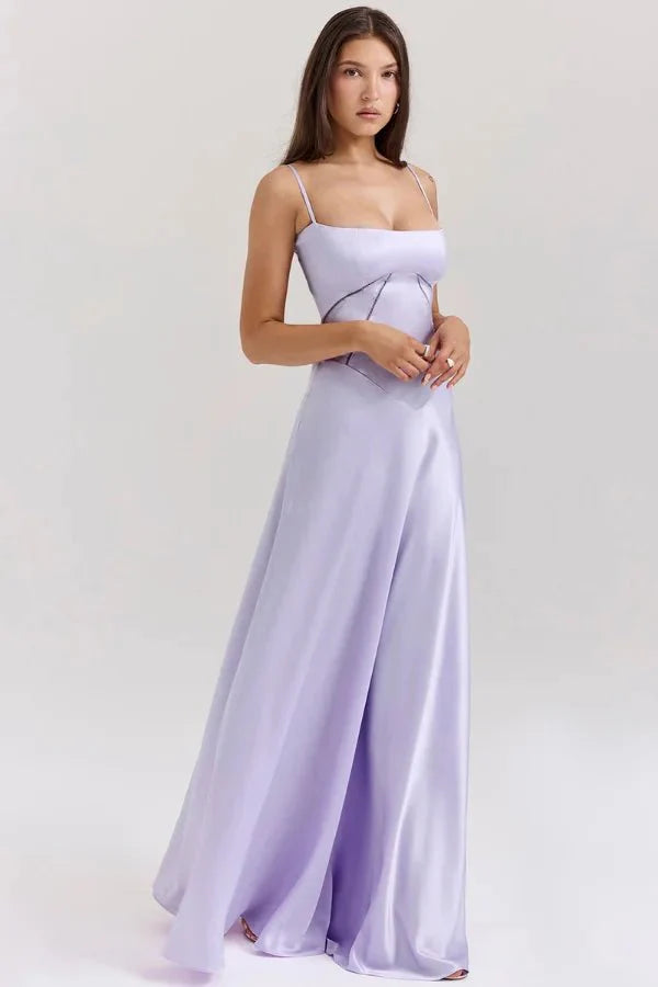 Gabriella – L'Abito Maxi Corsetto in Raso Setoso