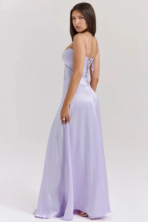 Gabriella – L'Abito Maxi Corsetto in Raso Setoso