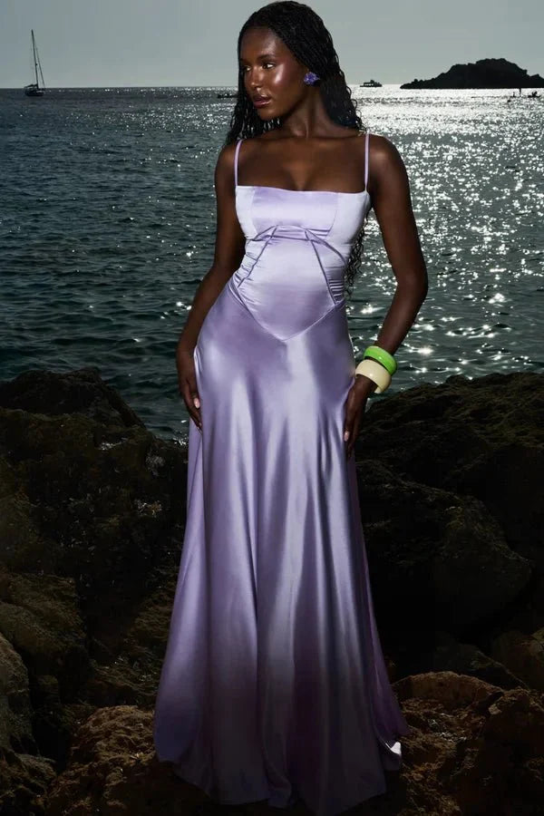 Gabriella – L'Abito Maxi Corsetto in Raso Setoso
