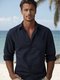 Camicia Casual Estiva da Uomo, Tessuto Traspirante
