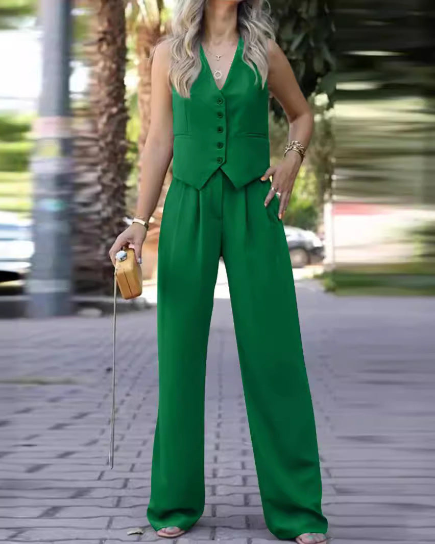 Elegante Set Blazer Senza Maniche da Donna