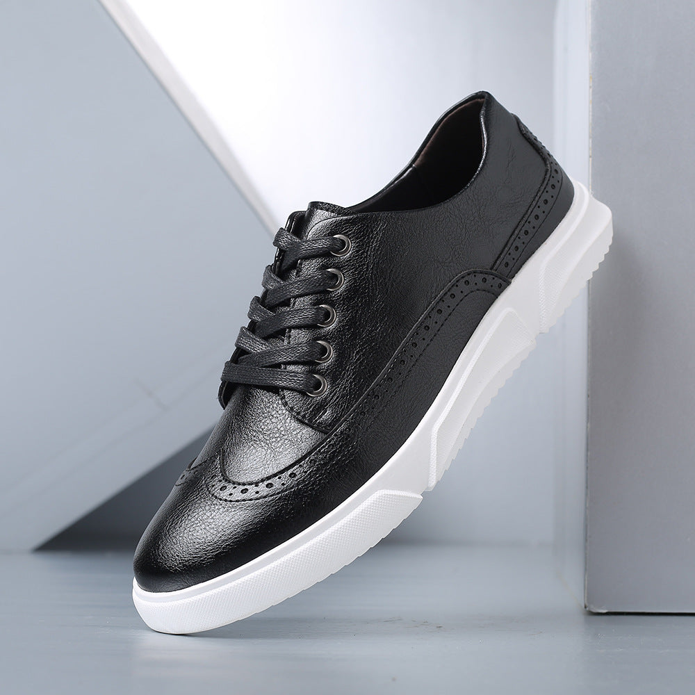 Sneakers Brogue in Pelle