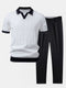 Set Smart Casual Uomo: Polo in Maglia e Pantaloni Tapered
