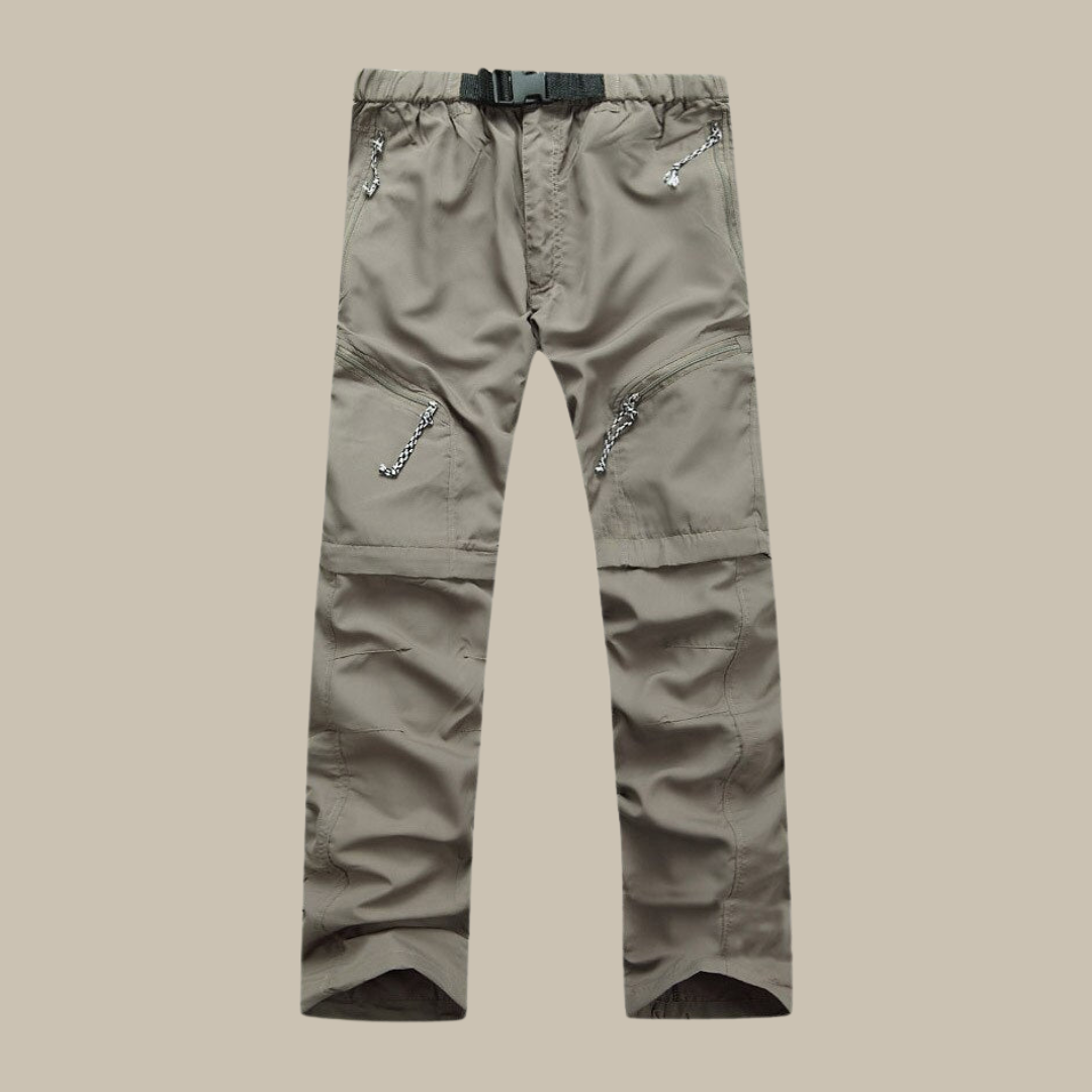 Pantaloni Convertibili da Uomo con Vita Elastica e Cerniere