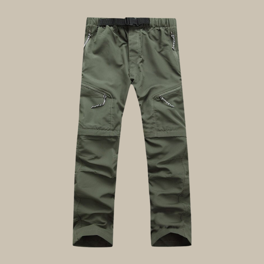Pantaloni Convertibili da Uomo con Vita Elastica e Cerniere